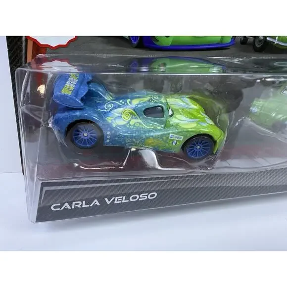 NIB Disney Pixar Cars 2 Carla Velosa & Cruz Besouro Diecast 1:55 Car Set - Picture 2 of 8